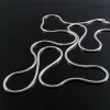 Gruby łańcuszek srebrny żmijka okrągła snake 45 cm