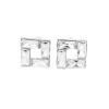 Kolczyki srebrne z cyrkoniami kwadraty na sztyft