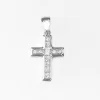 Wisiorek srebrny krzyżyk z cyrkoniami