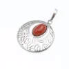 Oryginalny srebrny wisiorek z koralem