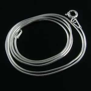 Błyszczący srebrny łańcuszek linka 50 cm