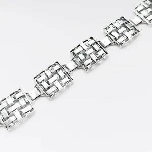 Srebrna bransoletka oksydowana, srebro próby 925