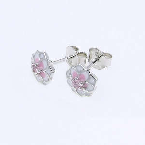 Srebrne kolczyki subtelne kwiatuszki