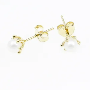 Kolczyki perełki w złotej oprawie