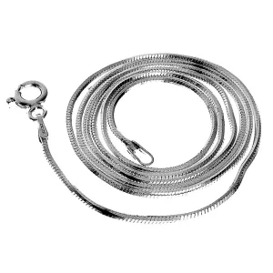 Krótki srebrny łańcuszek linka ośmiokątna 42 cm