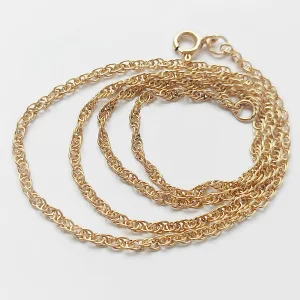 Pozłacany łańcuszek srebrny kręcony 40 cm