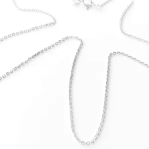 Łańcuszek srebrny rodowany splot ankier 45 cm