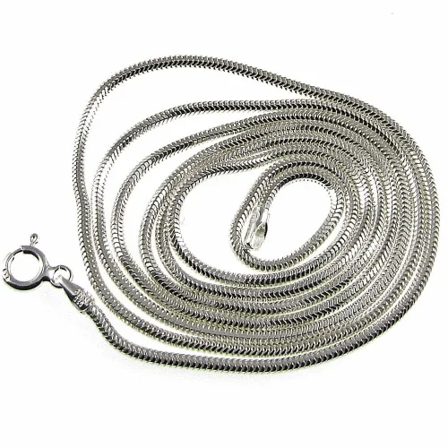 Łańcuszek srebrny żmijka okrągła snake 55 cm