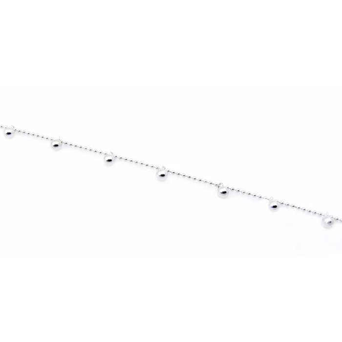 Srebrna bransoletka z kuleczkami