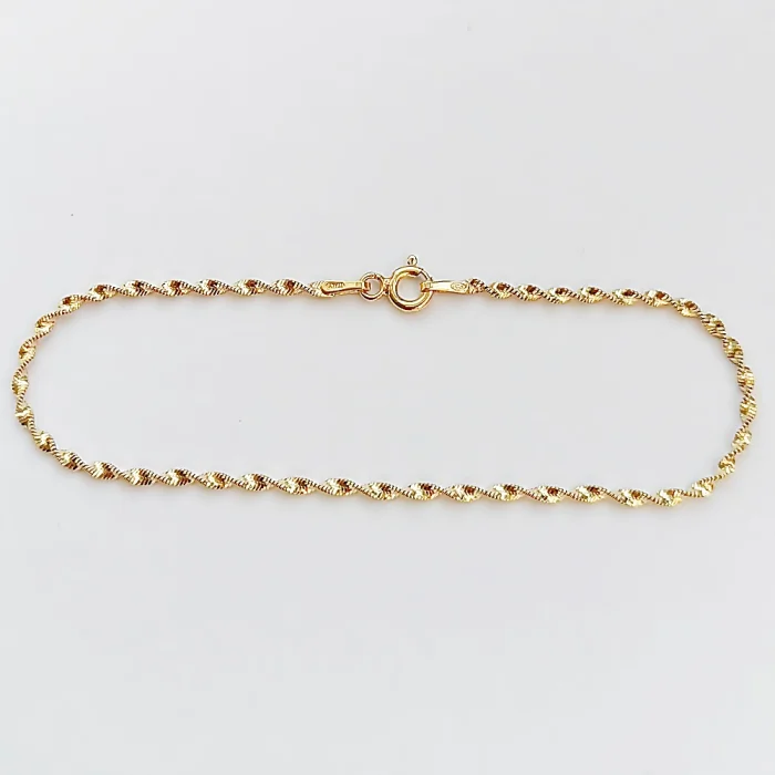 Pozłacana bransoletka srebrna kręcona