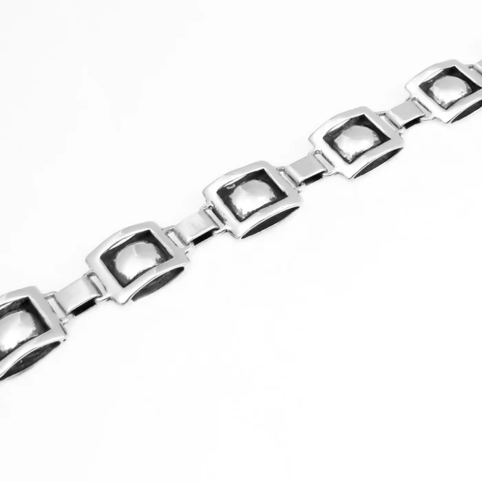 Soldna bransoletka srebrna oksydowana, srebro próby 925