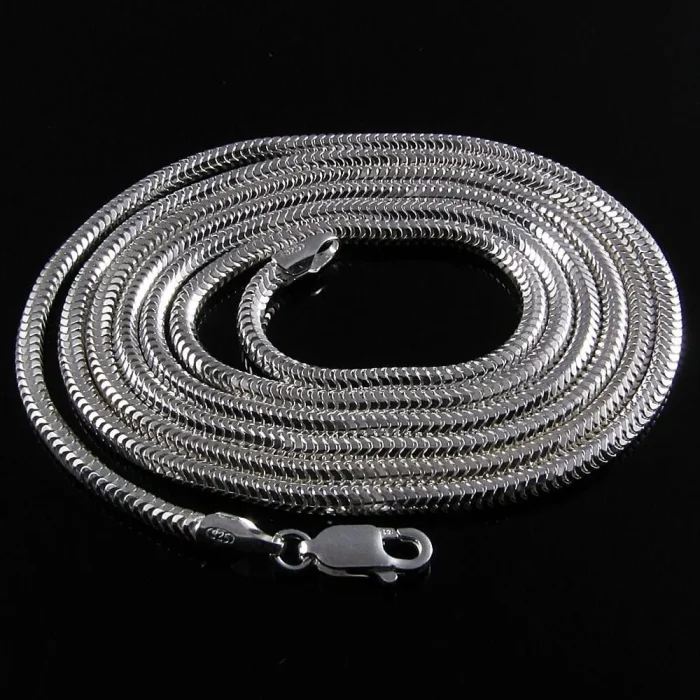 Gruby łańcuszek srebrny żmijka 80 cm, 2,4 mm