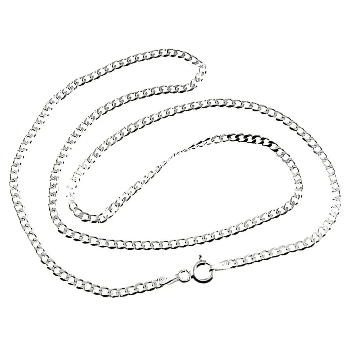 Długi łańcuszek srebrny pancerka 70 cm