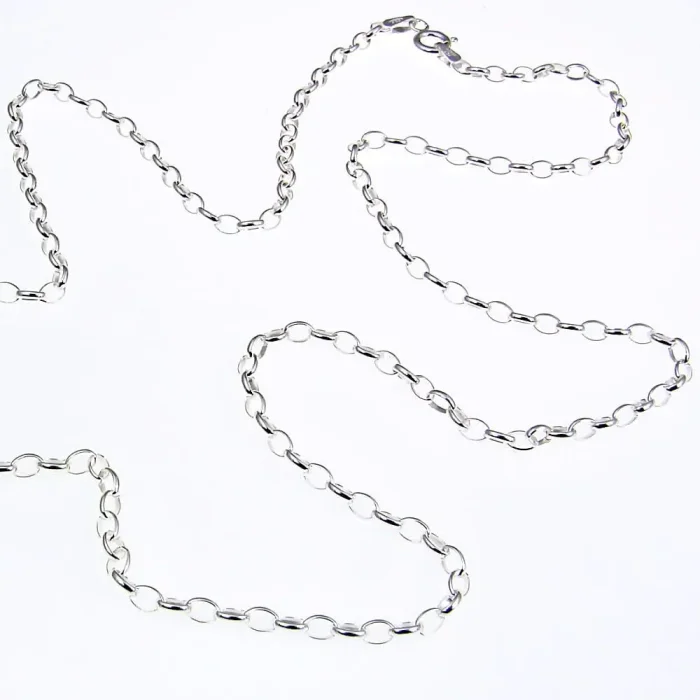 Długi łańcuszek srebrny wzór rollo 60 cm