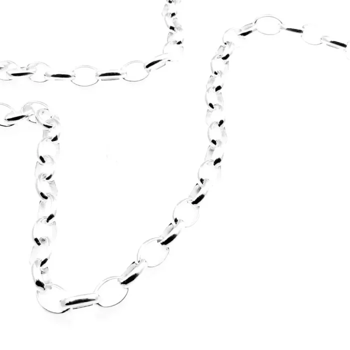 Długi łańcuszek srebrny wzór rolo 60 cm