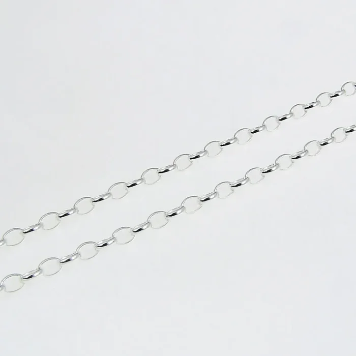 Długi łańcuszek srebrny wzór rolo 60 cm