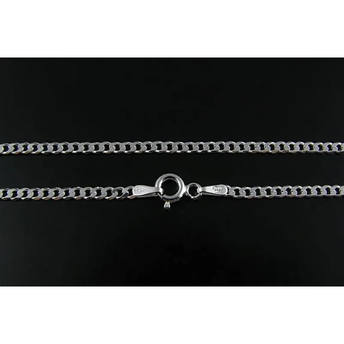 Dłuższy łańcuszek srebrny pancerka 60 cm