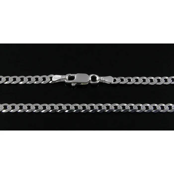 Elegancki męski srebrny łańcuszek pancerka 50 cm, 3 mm