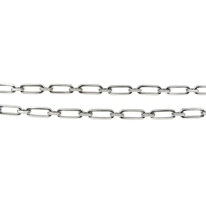 Grubszy łańcuszek srebrny z oczek ankier 70 cm