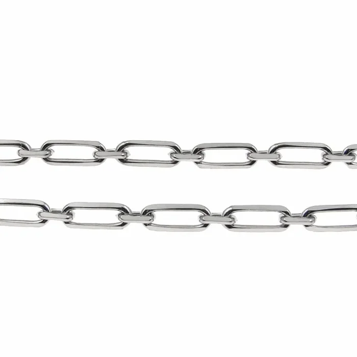 Modny łańcuszek srebrny z oczek 60 cm