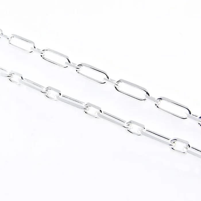 Grubszy łańcuszek srebrny z oczek 60 cm