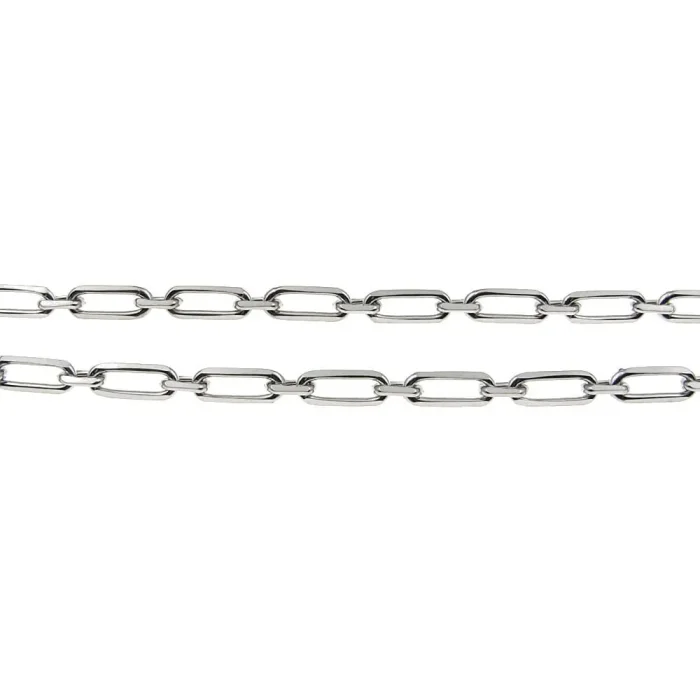 Grubszy łańcuszek srebrny z oczek 60 cm