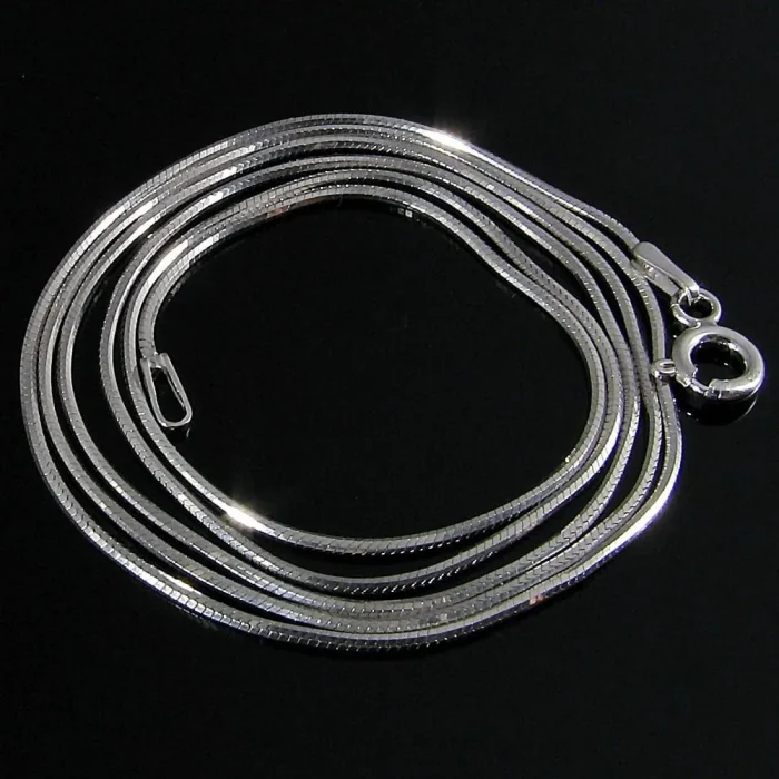 Grubszy łańcuszek srebrny linka 60 cm