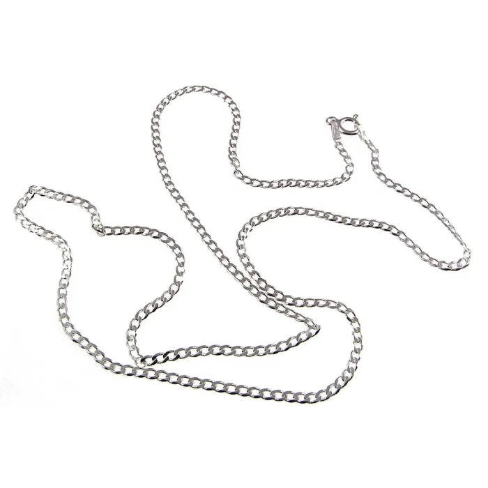 Klasyczny łańcuszek srebrny pancerka 55 cm