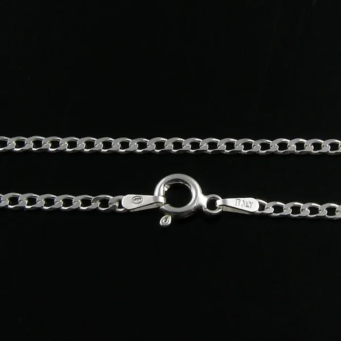 Klasyczny łańcuszek srebrny pancerka 60 cm