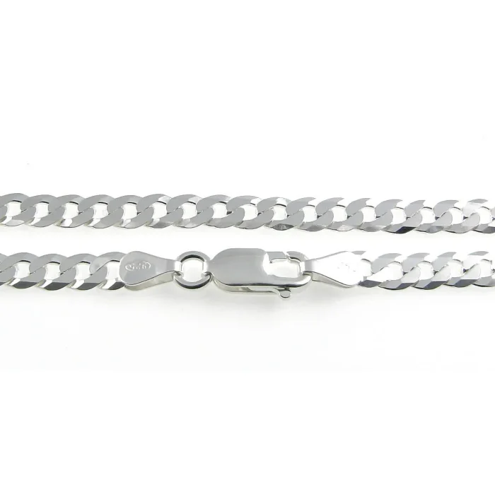 Klasyczny męski srebrny łańcuszek pancerka 50 cm, 5 mm