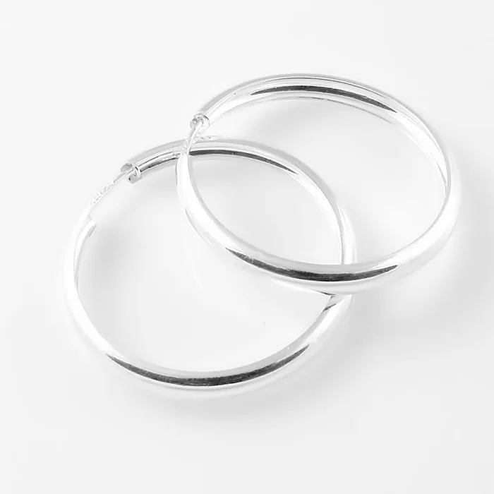 Kolczyki srebrne koła wypukłe 3,5 cm