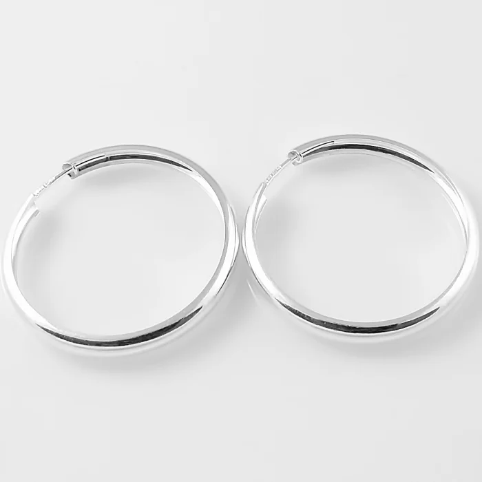 Kolczyki srebrne koła wypukłe 3,5 cm