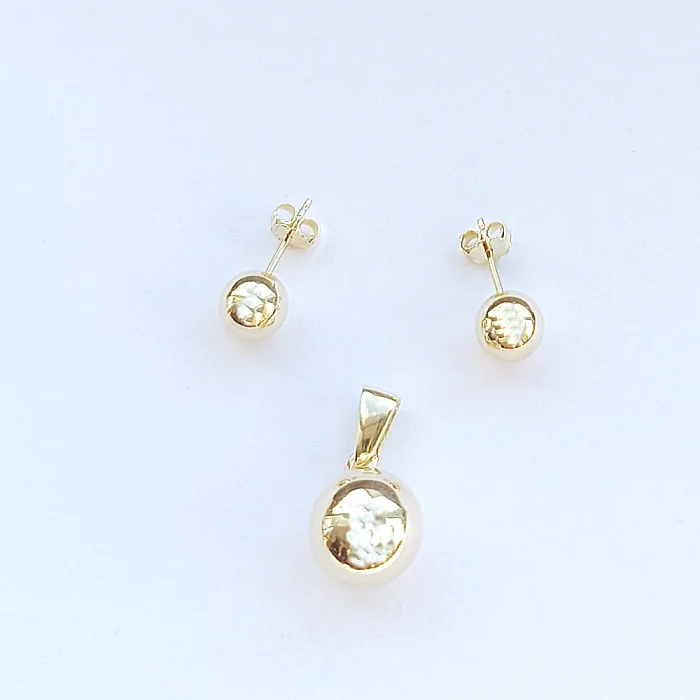 Pozłacana srebrna kulka zawieszka do łańcuszka 12 mm