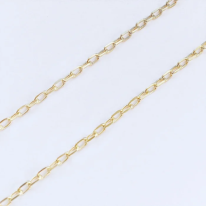 Pozłacany srebrny łańcuszek splot ankier 60 cm