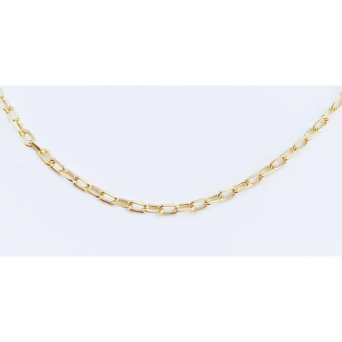 Pozłacany srebrny łańcuszek splot ankier 60 cm