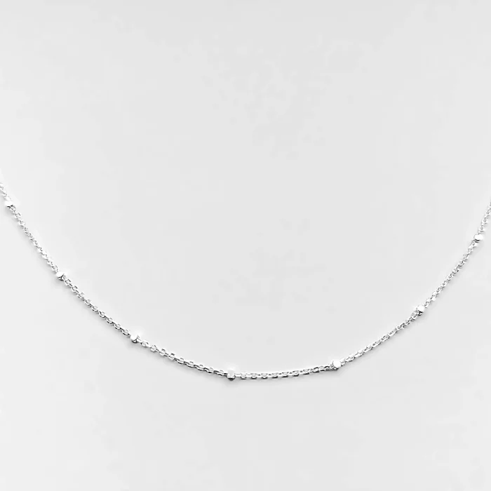 Srebrny łańcuszek modny wzór 50 cm