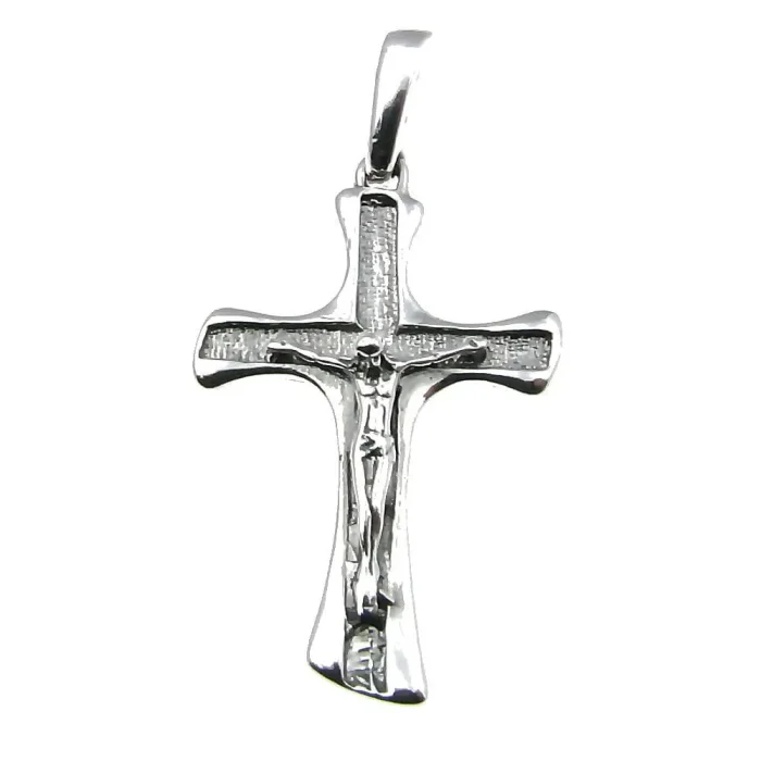 Łańcuszek srebrny pancerka z krzyżykiem