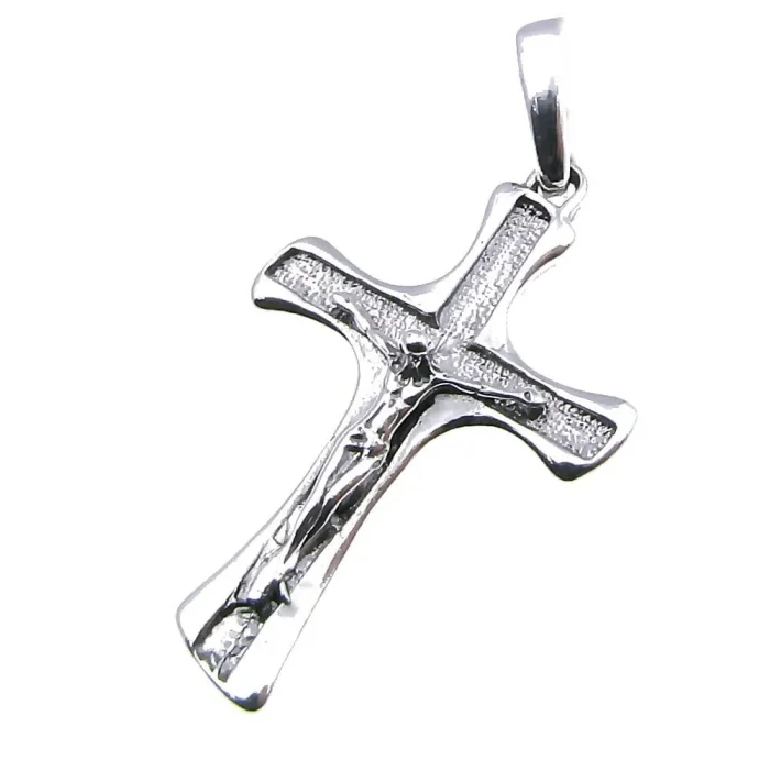 Łańcuszek srebrny pancerka z krzyżykiem