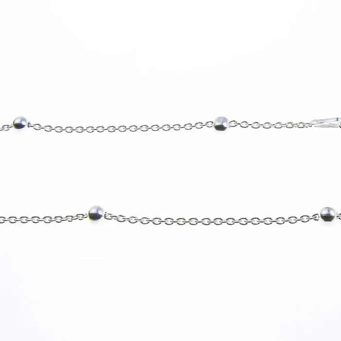 Łańcuszek srebrny z kuleczkami 70 cm