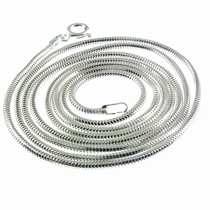 Łańcuszek srebrny żmijka okrągła snake 55 cm