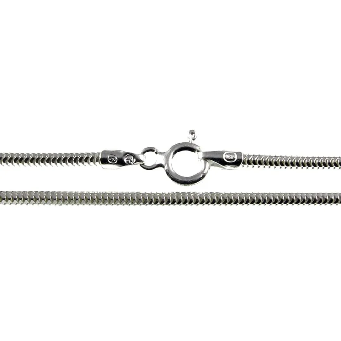 Łańcuszek srebrny żmijka okrągła snake 55 cm