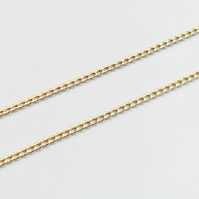 Pozłacany srebrny łańcuszek pancerka 45 cm