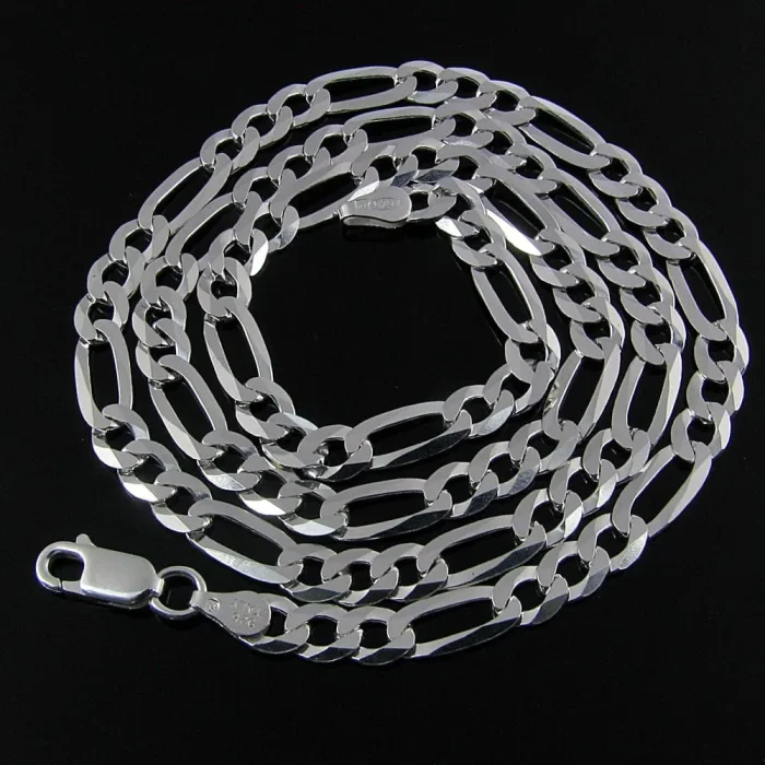 Męski łańcuszek srebrny figaro 50 cm 13,5g