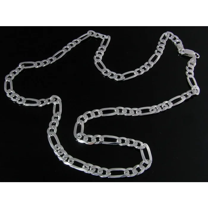 Męski łańcuszek srebrny figaro 45 cm