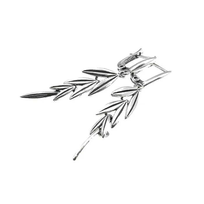 Oryginalne, dłuższe kolczyki srebrne na sztyft