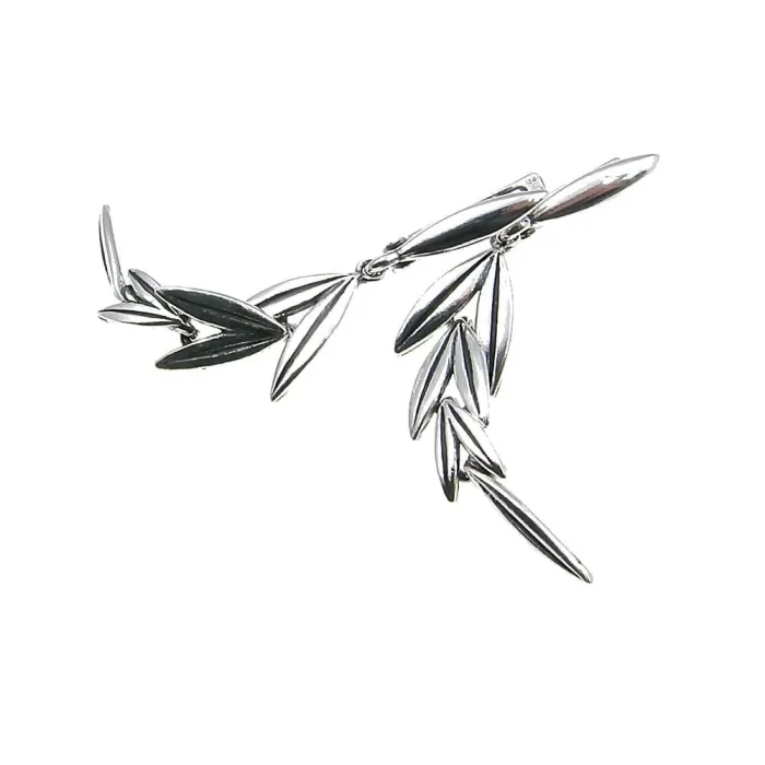 Oryginalne, dłuższe kolczyki srebrne na sztyft