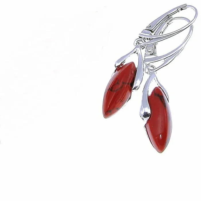 Oryginalne srebrne kolczyki z koralami