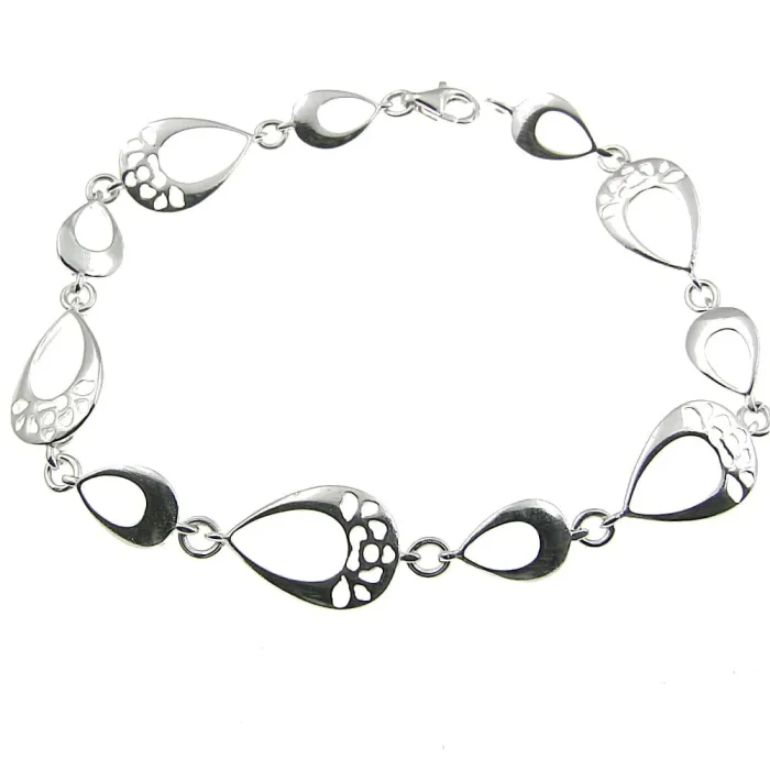 Oryginalny srebrny komplecik łezki