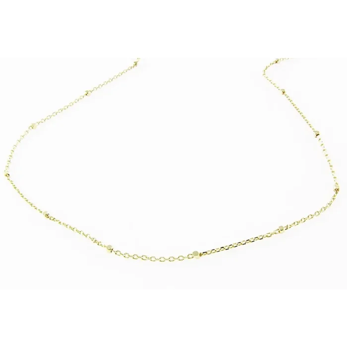 Pozłacany łańcuszek srebrny modny wzór 50 cm