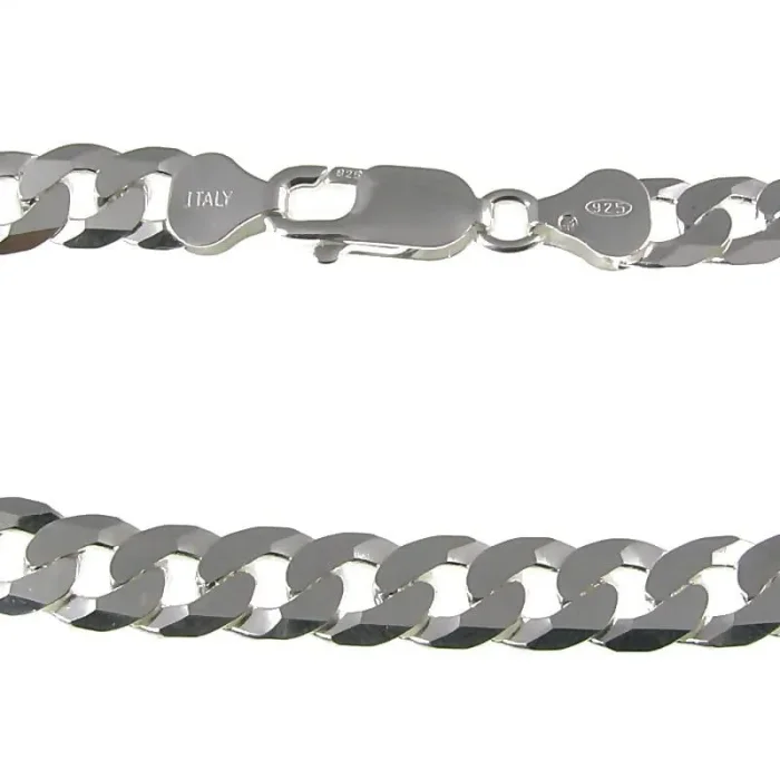 Solidna męska bransoletka srebrna pancerka 22 cm